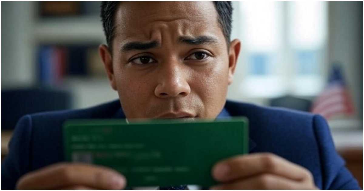 অ্যামেরিকার গ্রিন কার্ড বাতিল হওয়া ব্যক্তির এআই নির্মিত চিত্র। ছবি: গ্রোক